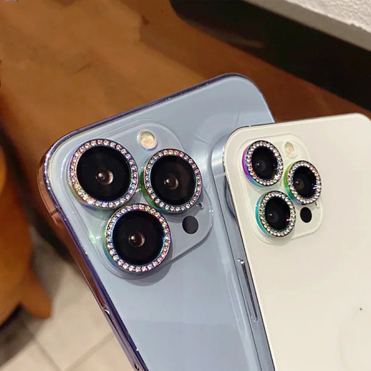 2-3Pcs Diamond Camera Lens Protector For IPhone.