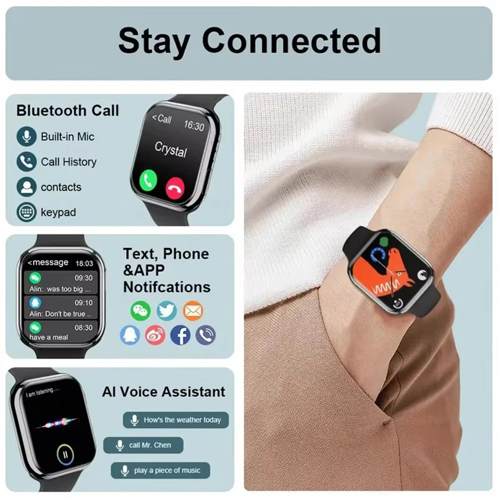 Men Smartwatch NFC GPS Tracker with  320*385 HD Screen. - BLAKESTORE-NG