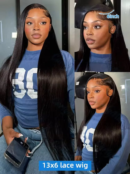30 38 Inch 200 Density Bone Straight 13x4 HD Lace Frontal Human Hair Wig Brazilian 13x6 Lace Front Wigs Pre Plucked For Women - BLAKESTORE-NG