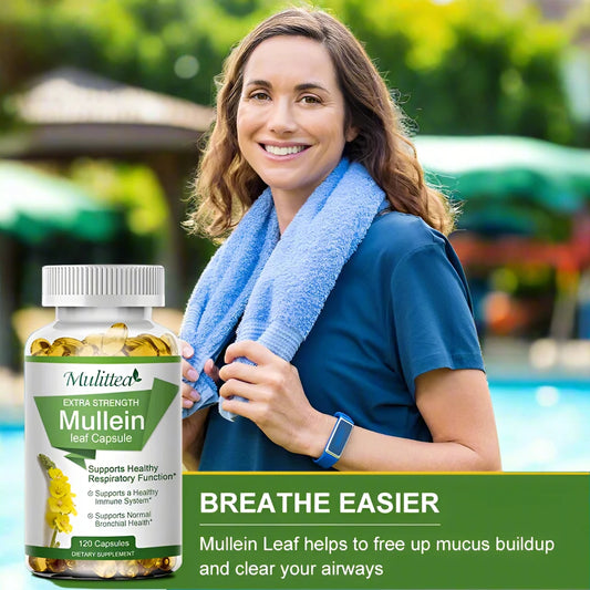 Mullein Lung Cleanser-Asthma Health-Herbal Supplement.
