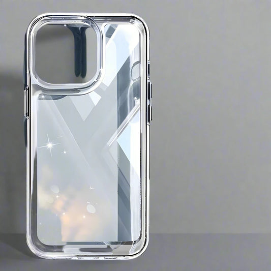 Luxury Silicone Transparent Tempered Shockproof Bumper Case.