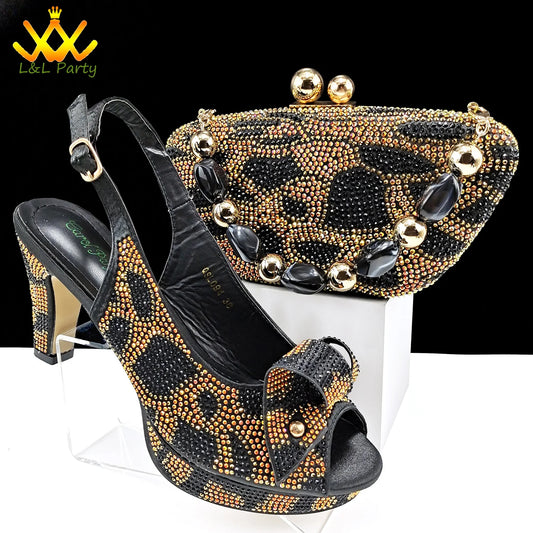 Elegant Style Italian Shoes with Handbag.