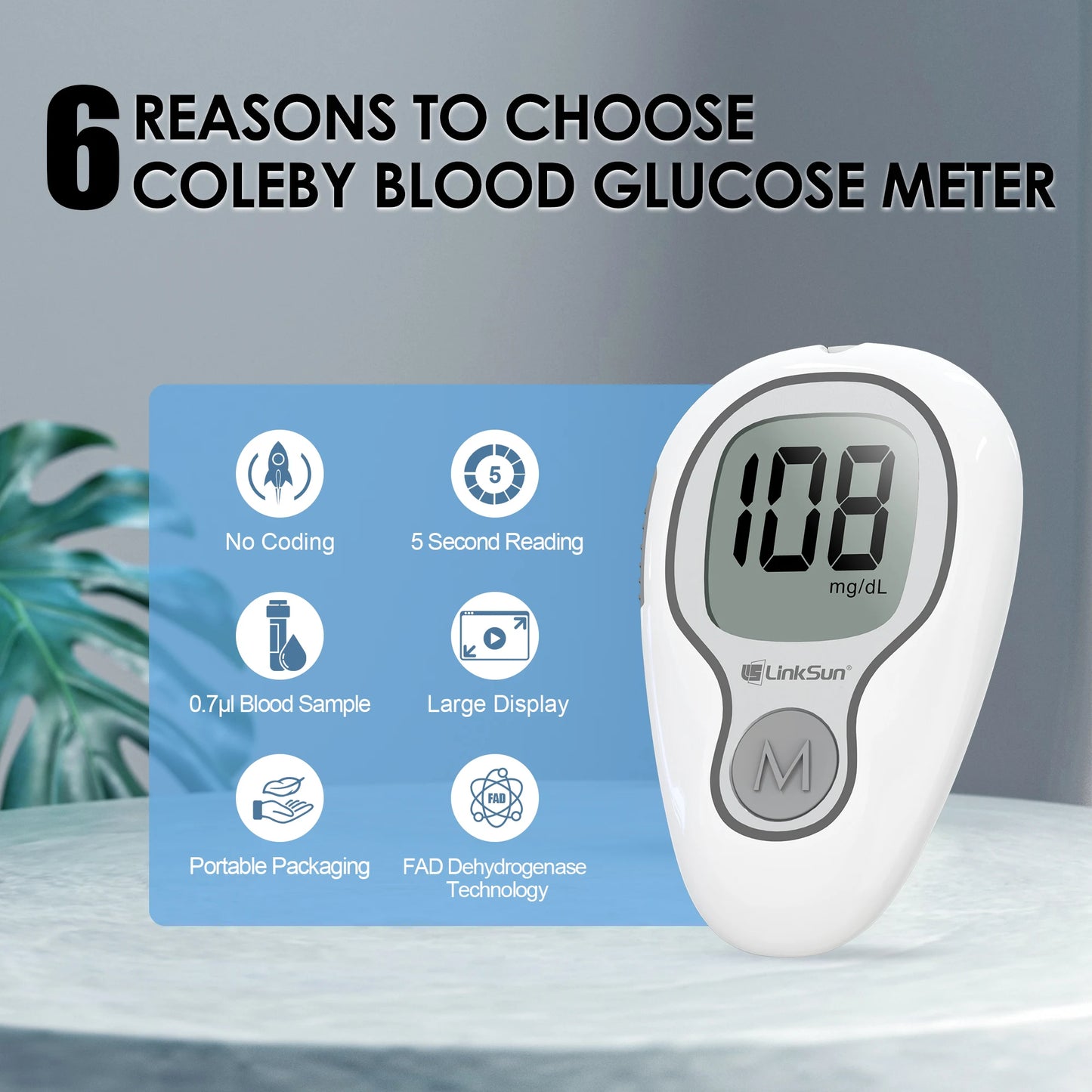 Blood Sugar Monitor. Glucose Meter G-425-3 Glucosemeter Kit