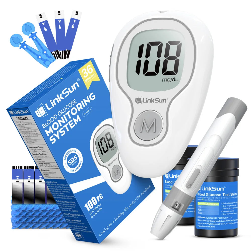 Blood Sugar Monitor. Glucose Meter G-425-3 Glucosemeter Kit