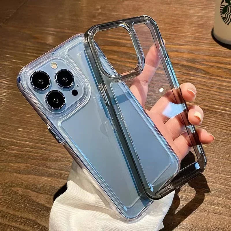 Luxury Silicone Transparent Shockproof Armo Case.
