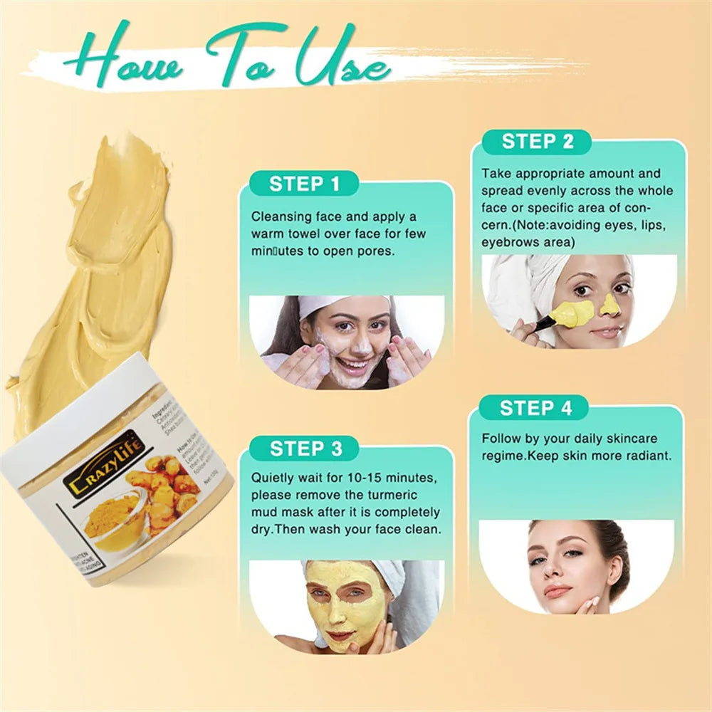 Acne And Blackhead Tumeric Clay Facial Mask. - BLAKESTORE-NG