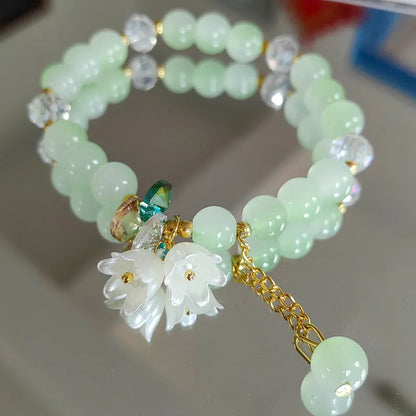 Peach Blossom Beaded Bracelet for Women Fashion - BLAKESTORE-NG