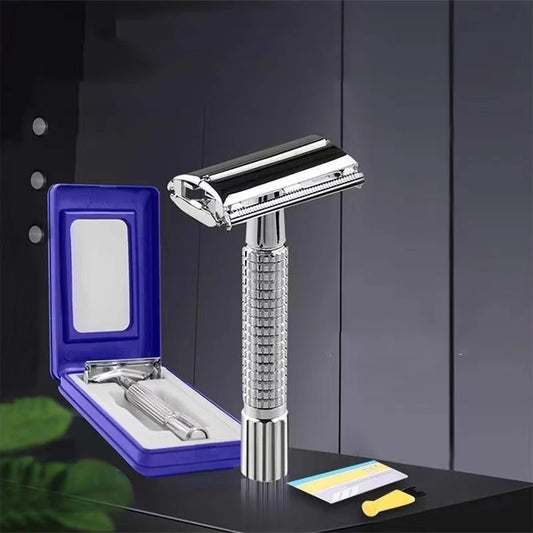 Men Shaving Razor with Blade.