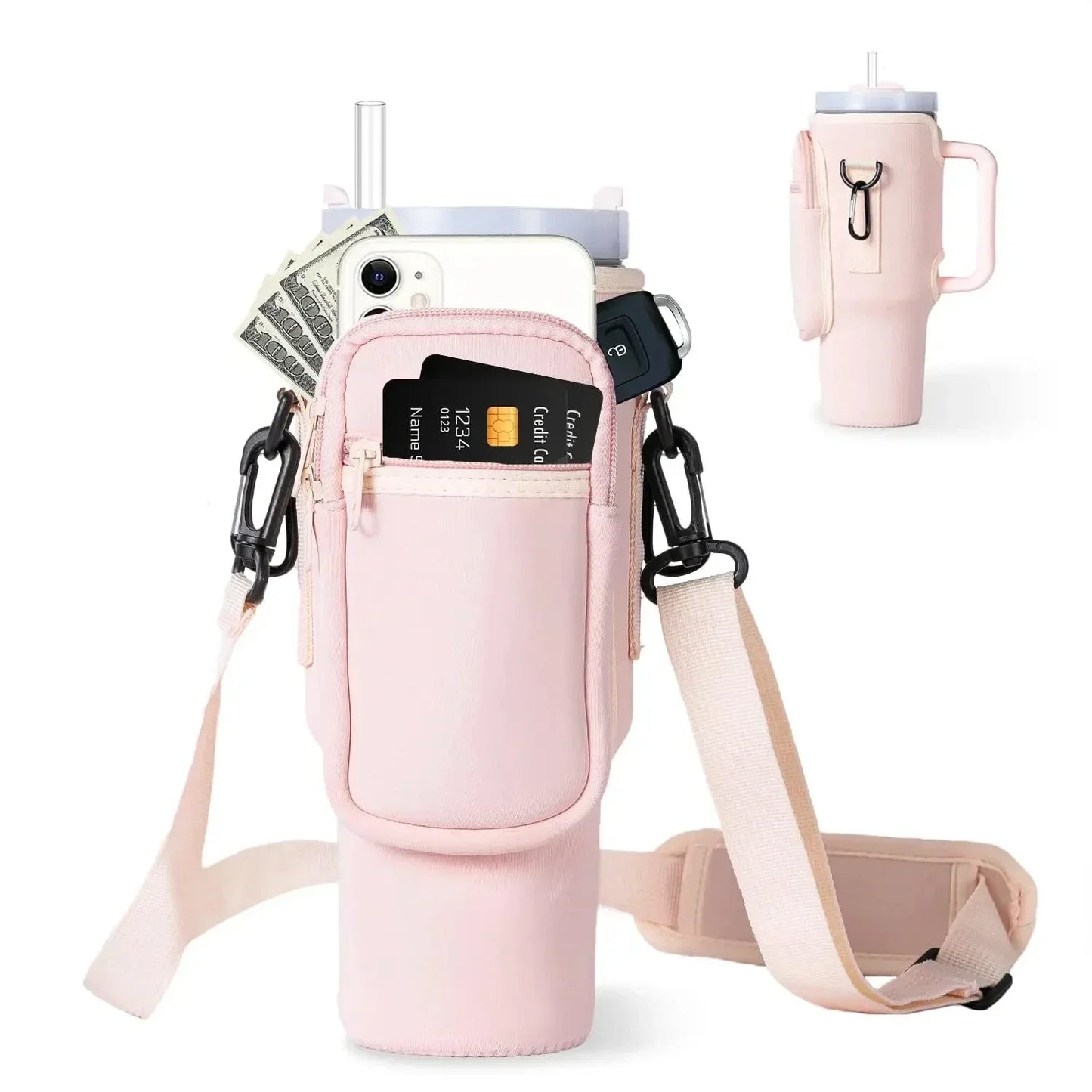 Water Bottle Carrier Bag for Stanley 40oz Tumbler.