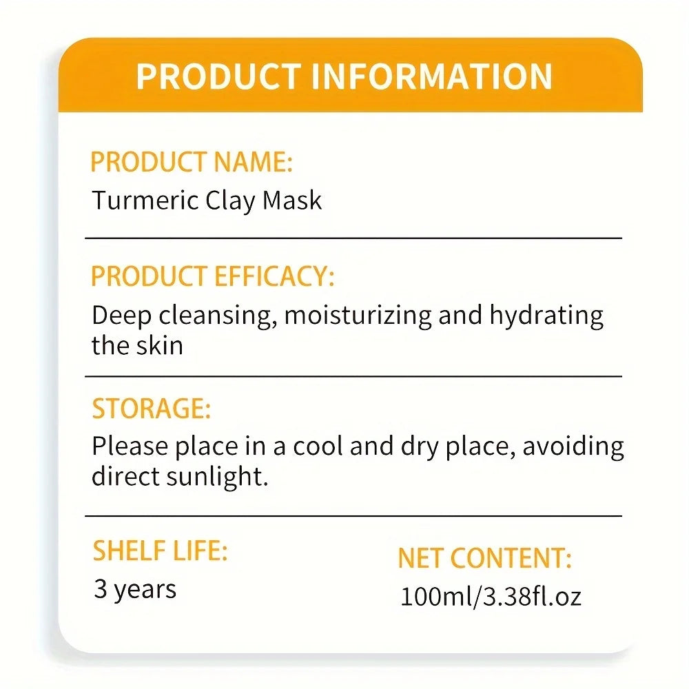 Turmeric  Clay Deep Cleansing Facial Mask.