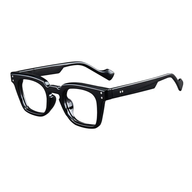 Unisex square frame reading glasses.