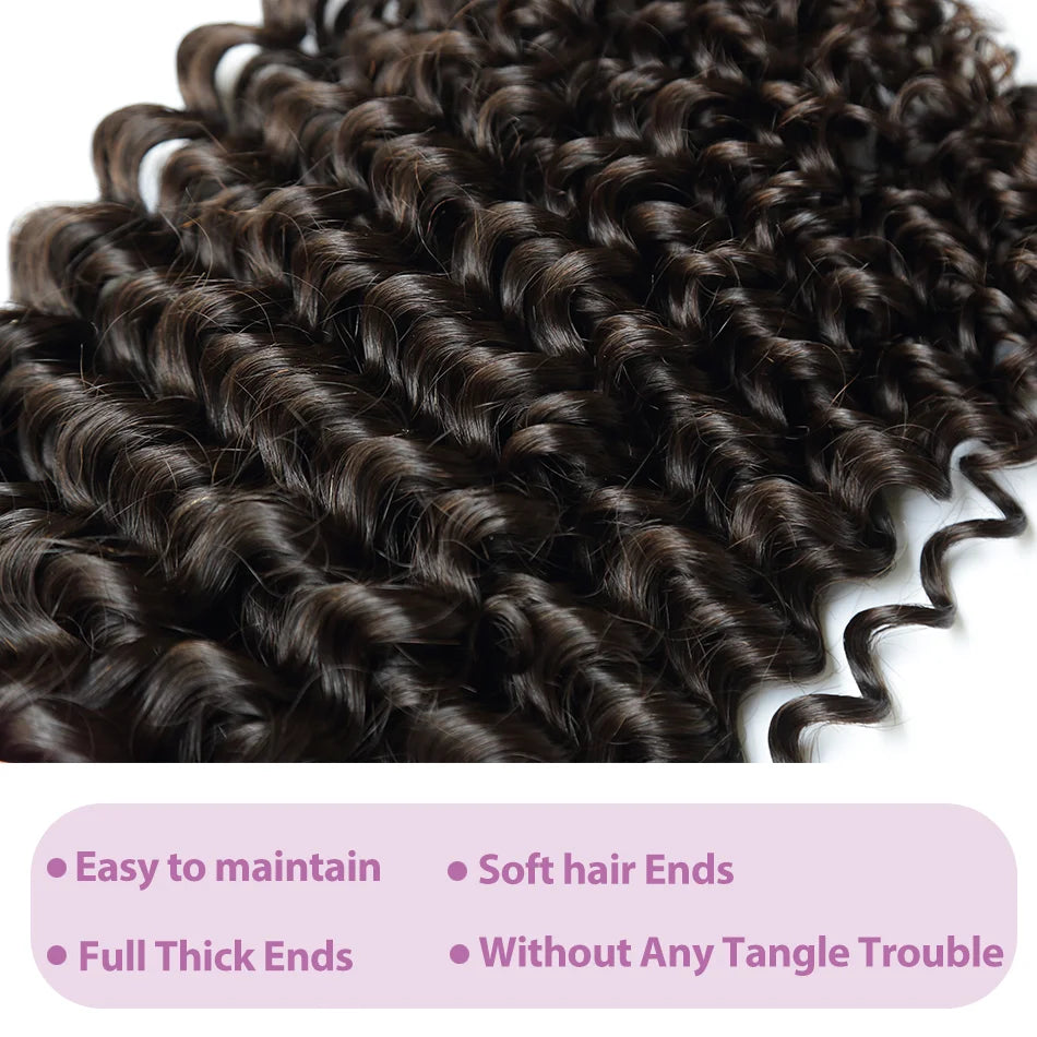 Unprocessed Raw Virgin 100% Human Hair Water Wave Extensions.