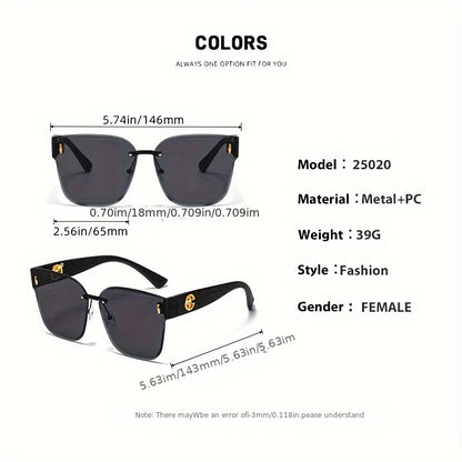 Luxury Women Sunglasses Large Frame UV Resistant.