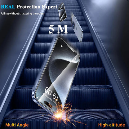 4Pcs Tempered Glass For iPhone 16 15 14 13 12 11 Pro Max