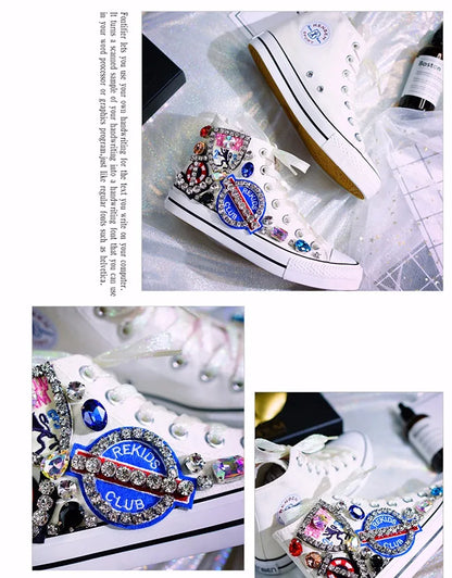 Woman Canvas Shoes Flat Platform Loafers.