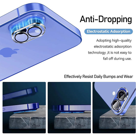 4PCS Camera Lens Screen Protector for iPhone 16 Plus and 16 pro.