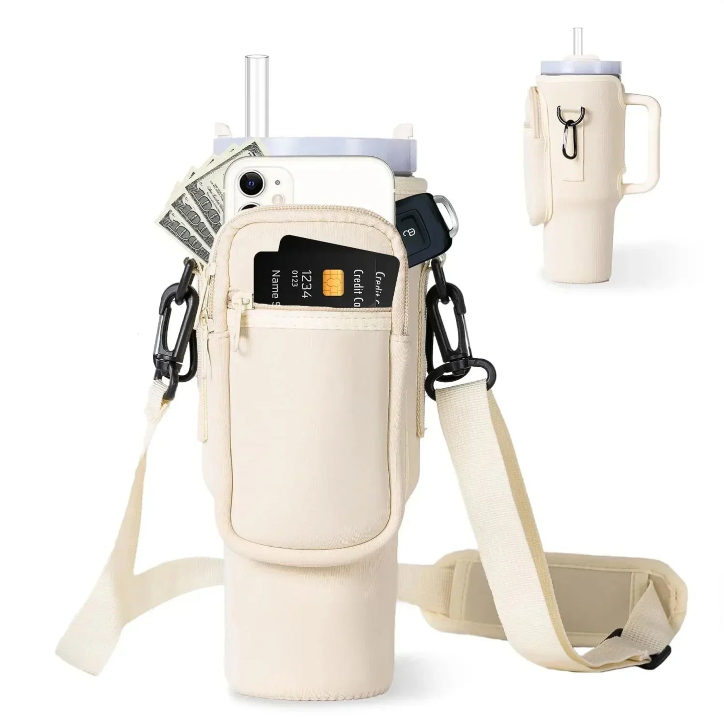 Water Bottle Carrier Bag for Stanley 40oz Tumbler.