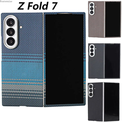 Galaxy Z Fold 7 Shockproof Carbon Fiber Business Phone Case.