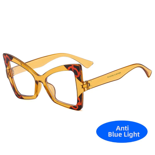 Trendy Butterfly Cat Eye Anti-Blue Light Glasses.