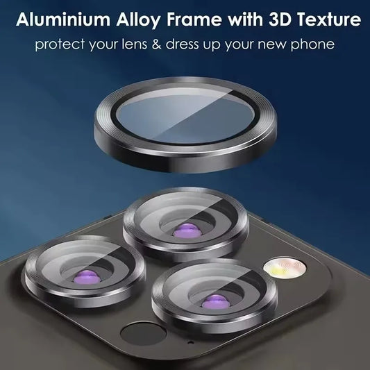 3Pcs Metal Lens Protector Glass for IPhone.