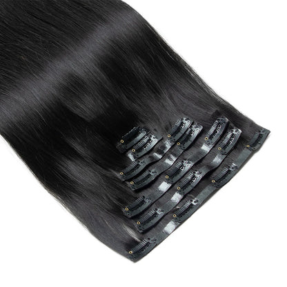 Human Hair Invisible PU Weft Clip.