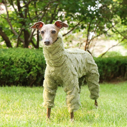 warm plush dog coat for cold weather walks