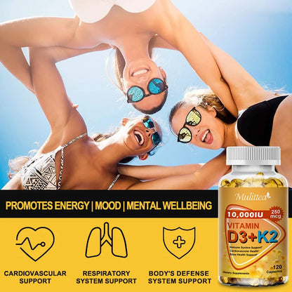 Mulittea Vitamin D3+K2 Capsules Promote Immunity. - BLAKESTORE-NG