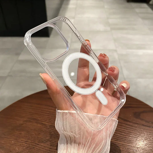 Clear Magsafe Wireless Charge iPhone Case.