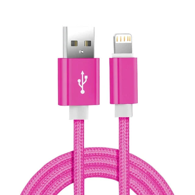 Metal Braided USB IPhone Charger Cable for iPhone.