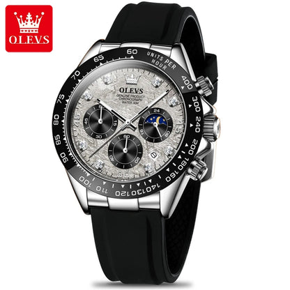 Luxury Men Chronograph Sport Wristwatch.