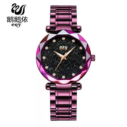 Luxury Women Quartz Watch with Silica Gel Strap. - BLAKESTORE-NG