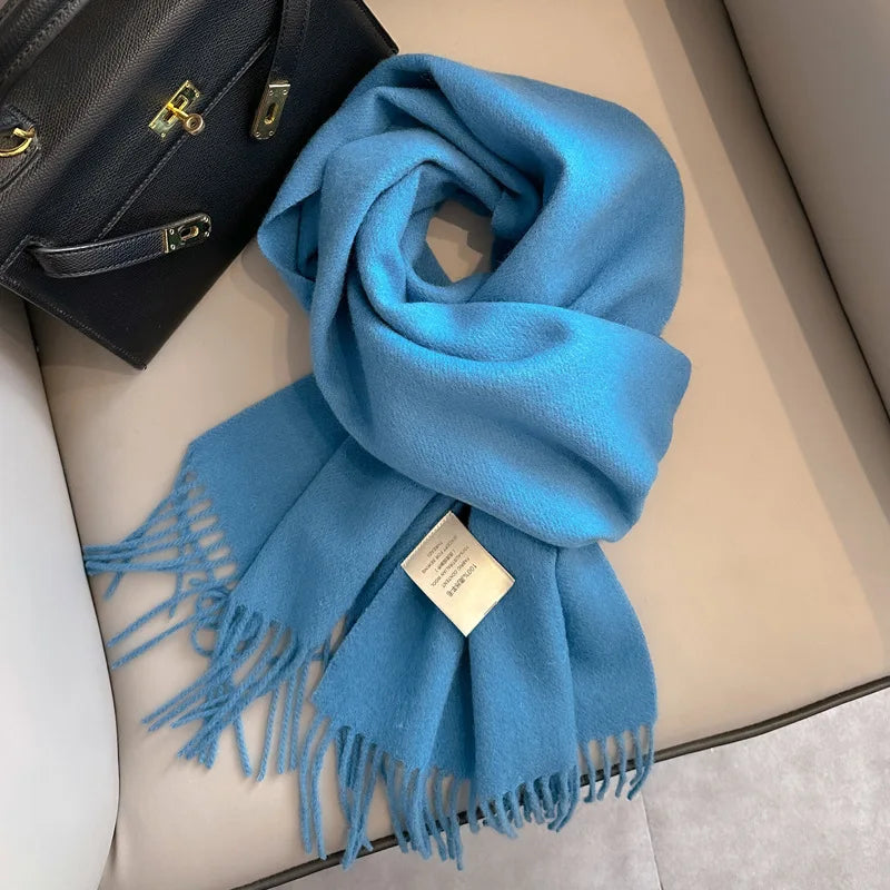 Winter Narrow Scarf- 100% Wool