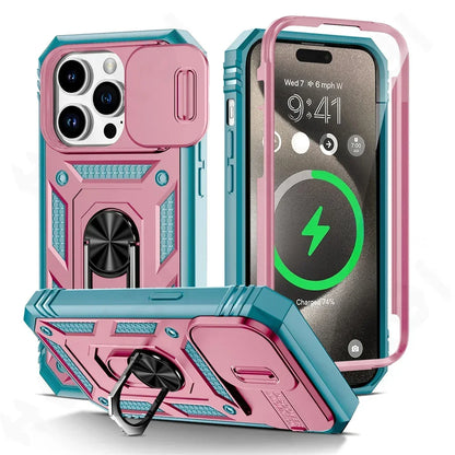 Camera Slide Military Grade Armor IPhone Case.