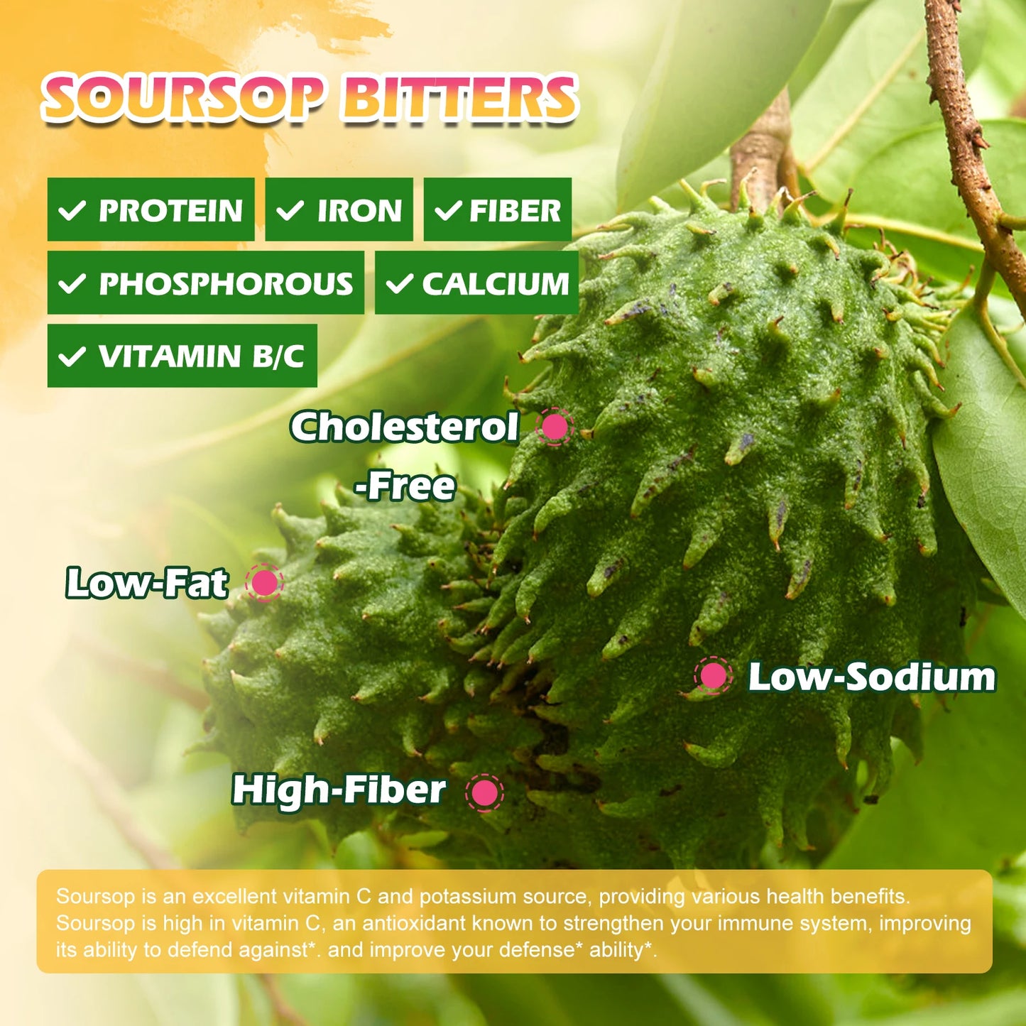 Kidney Detox-Soursop Graviola Extract Drops. Gluten-Free.