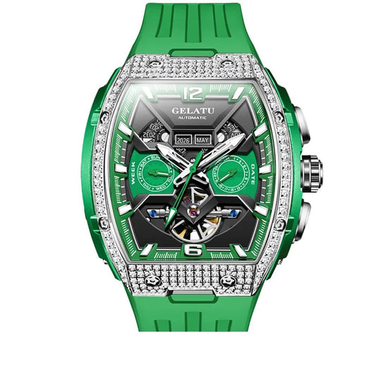 GELATU 6016 Skeleton Automatic Men’s Watch | Luxury Mechanical Dual Calendar - BLAKESTORE - NG