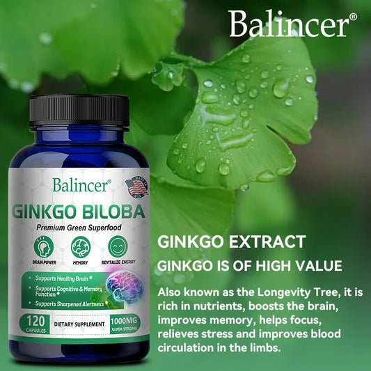 Balincer Ginkgo Leaf Extract Supplement - For Brain and  Memory Health for Men and Women. - BLAKESTORE-NG
