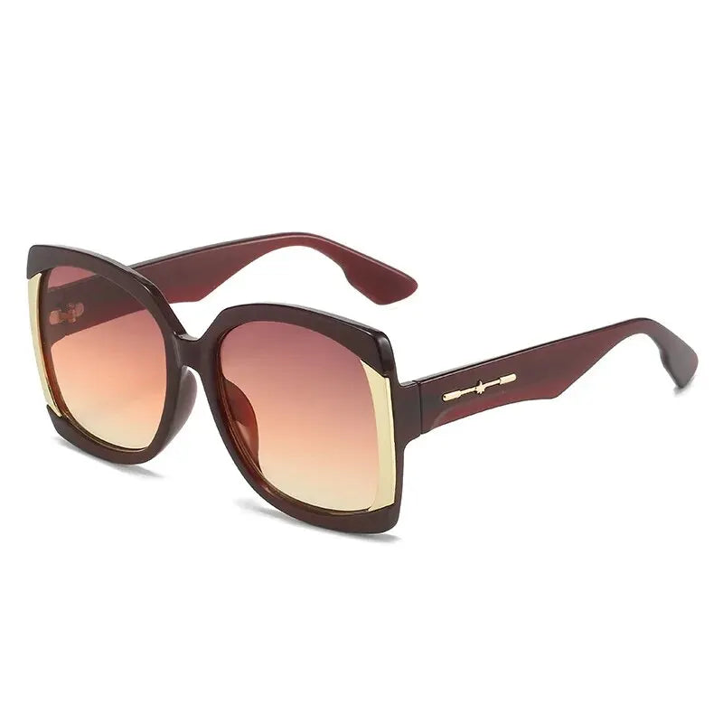European and American Big square Frame Luxury Sunglasses.
