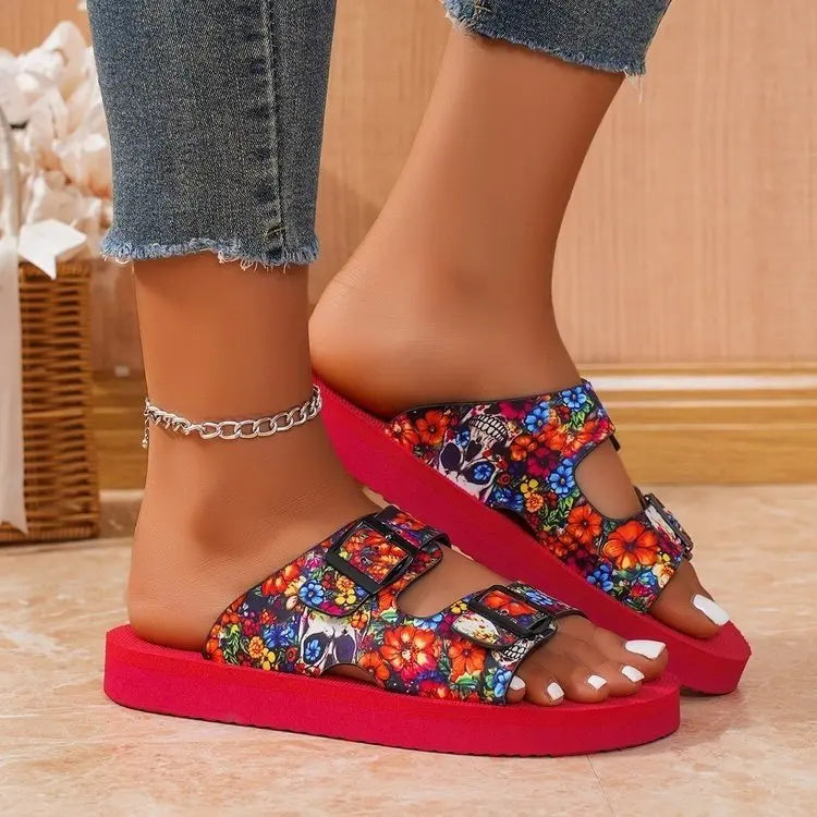 Women's Slides House Slippers Flat Sandals.