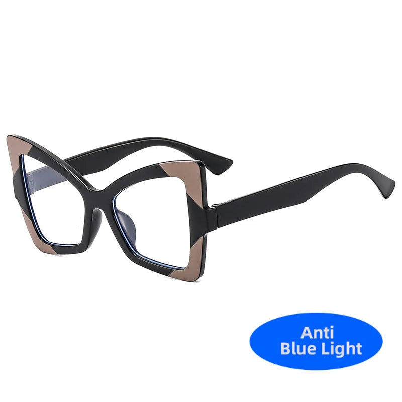 Trendy Butterfly Cat Eye Anti-Blue Light Glasses.