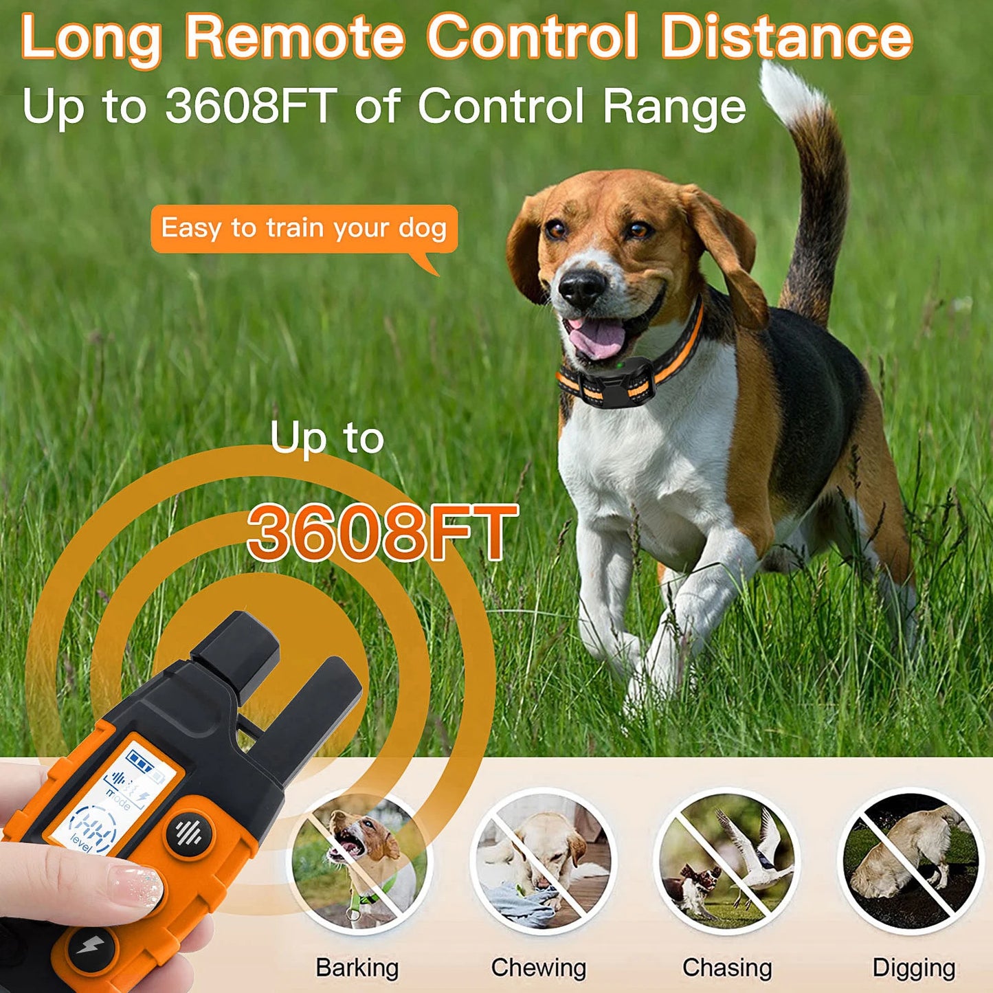 3300Ft Electric Dog Training Collar Remote Control.