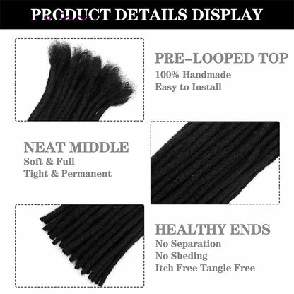 Dreadlock Extensions Real Human Hair.