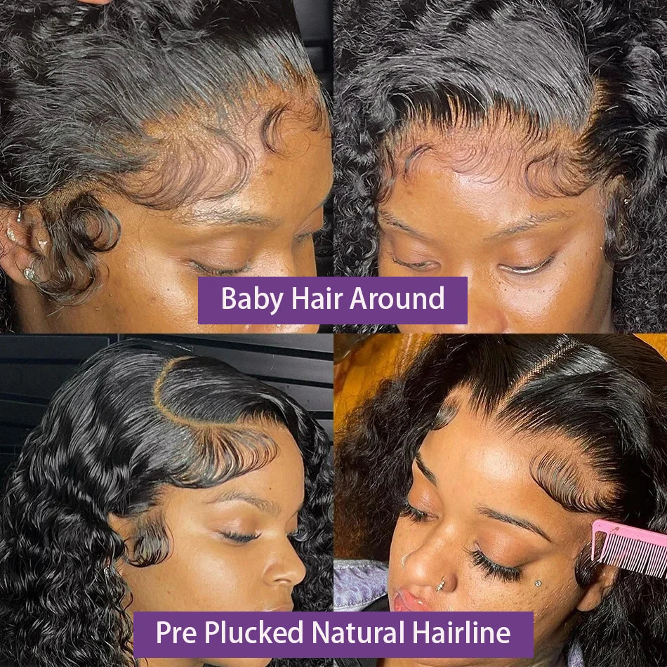 Deep Curly 13x4 Bob Wig Lace Front Human Hair Wig - BLAKESTORE-NG