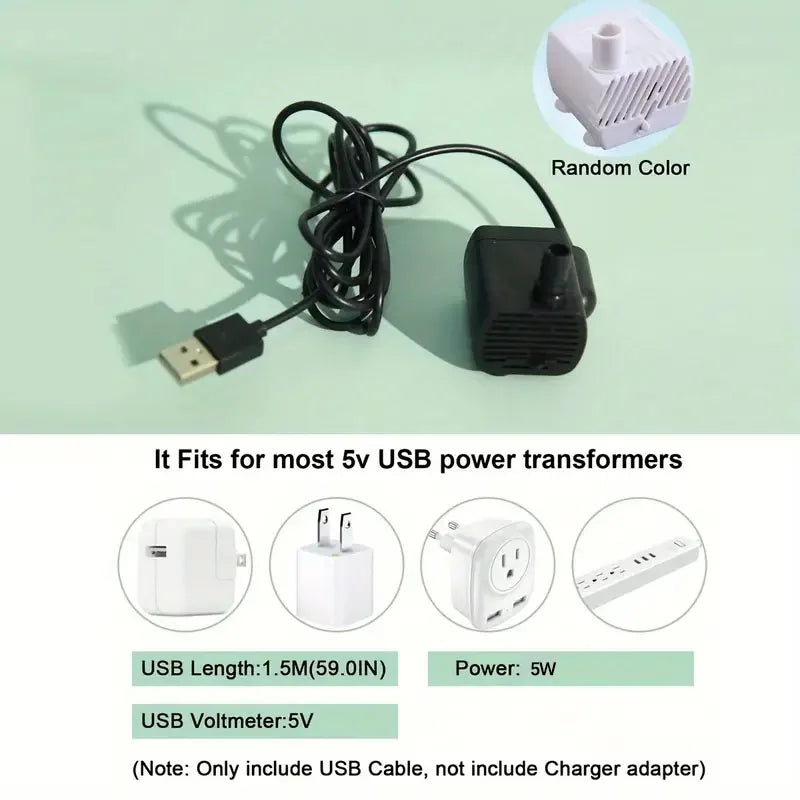 USB Electric Pet fountain drinking bowl.