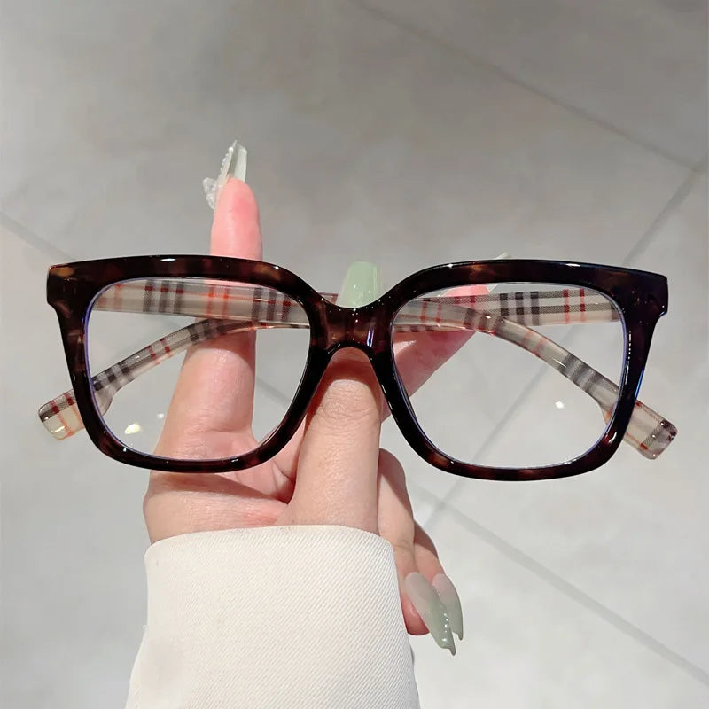 Unisex Business Square Frame Anti Blue Light Glasses