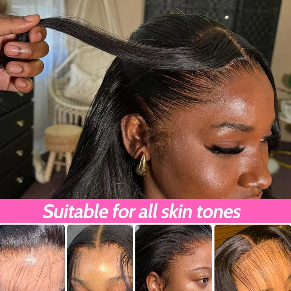 12A Ready To Go Bone Straight Bob Wig Lace Frontal 100% Human Hair. - BLAKESTORE-NG