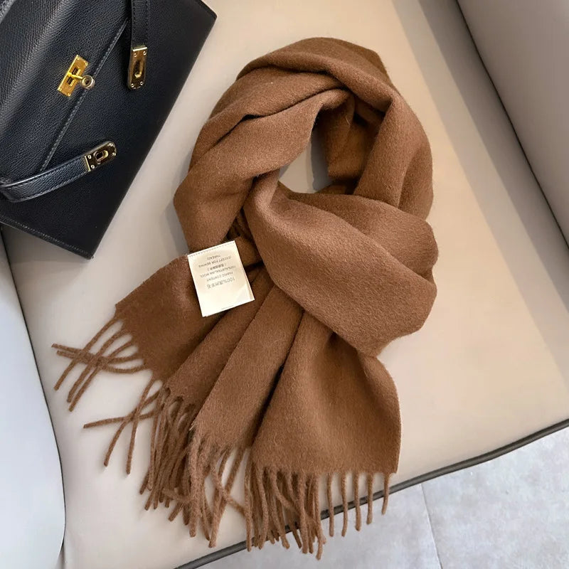 Winter Narrow Scarf- 100% Wool