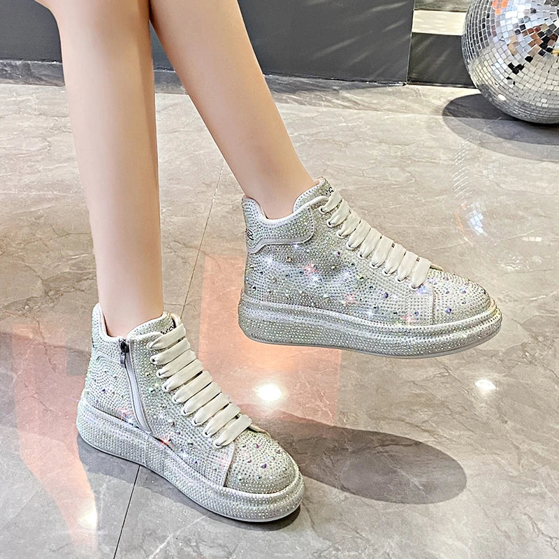 Luxury Diamond Sneakers Full Diamond Shoes.