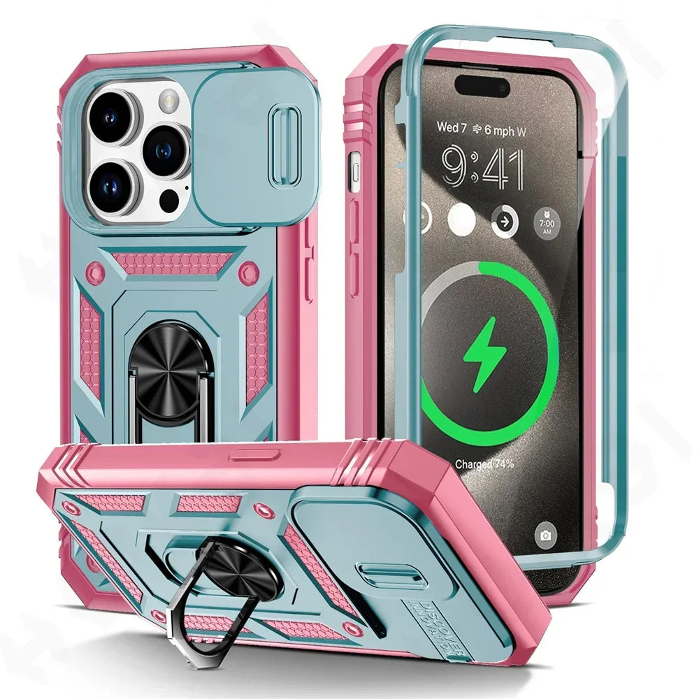 Camera Slide Military Grade Armor IPhone Case.