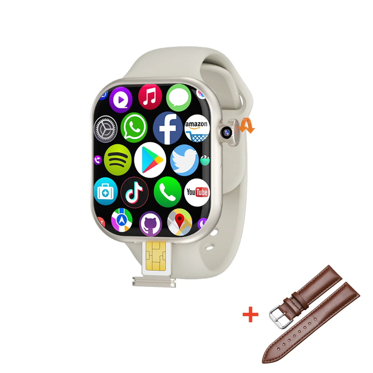 Golden Spike Amoled Smart Watch With Rotary Camera. - BLAKESTORE-NG