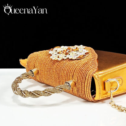 Women High Heels Sandal With Bag Set. Hot Selling INS Pointed-Toe Luxury Style.For Wedding Party
